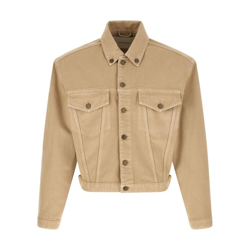 Entire Studios Beige Cotton Denim Men's Jacket
